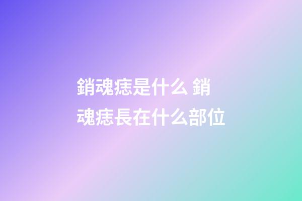 銷魂痣是什么 銷魂痣長在什么部位